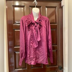 Maroon / Dark Fuchsia Blouse Button Down - Size XL. By Sugar + Lipz